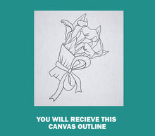Load image into Gallery viewer, TULIP BUNCH: Pre-drawn Outline Canvas Panels- DIY Paint Parties
