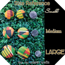 Load image into Gallery viewer, Black Patches- Handmade Fabric Button Earrings
